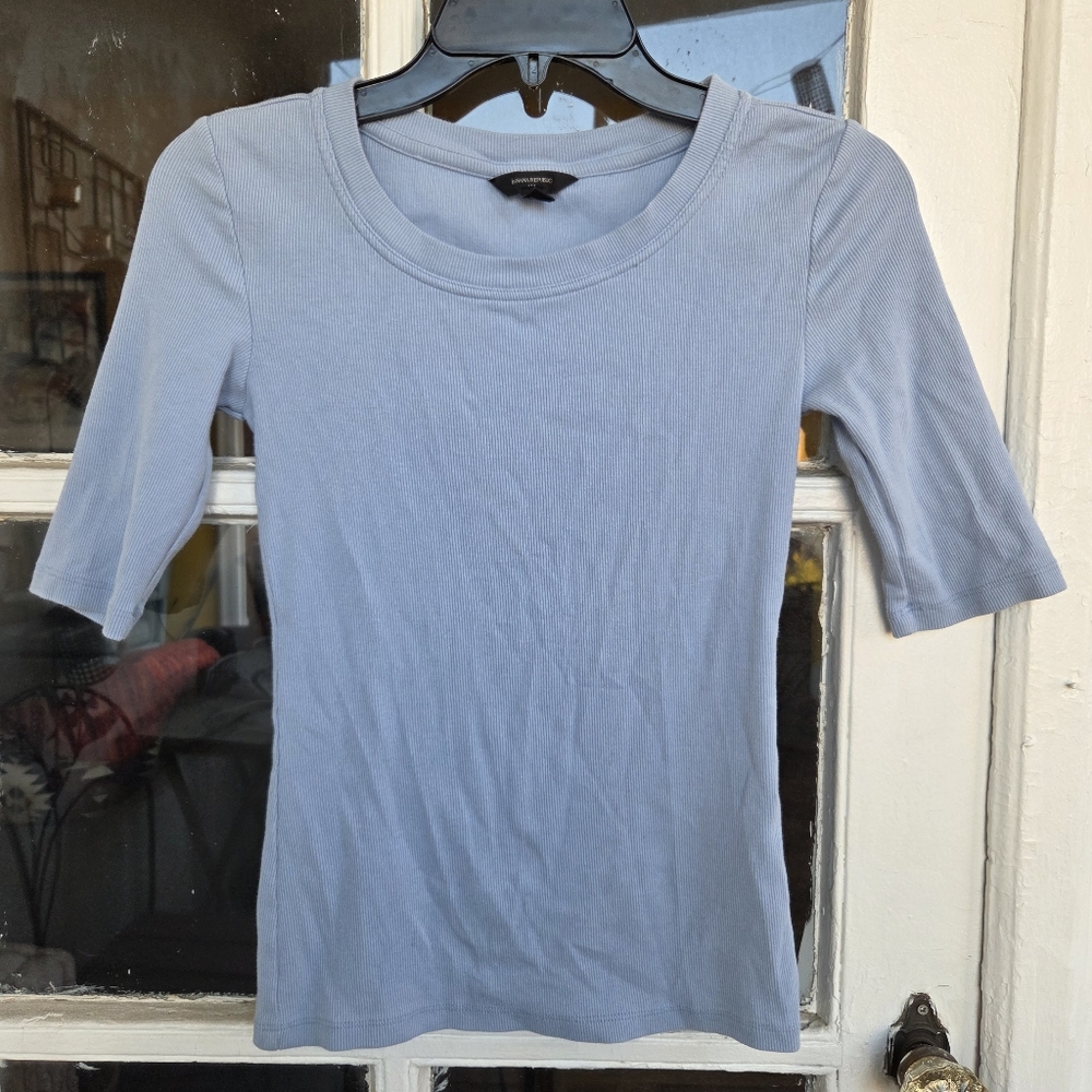 Banana Republic Light Blue Short Sleeve Top